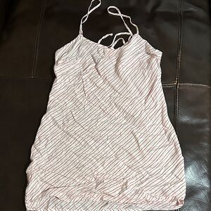 Cotton On Haven V Neck Mini Dress Striped White & Red 4